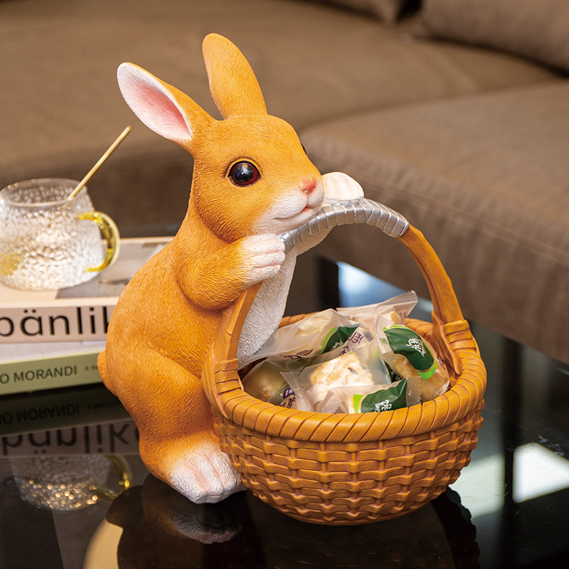 泉瀚创意实用家居装饰品搬家乔迁礼物客厅玄关可爱兔钥匙收纳摆件