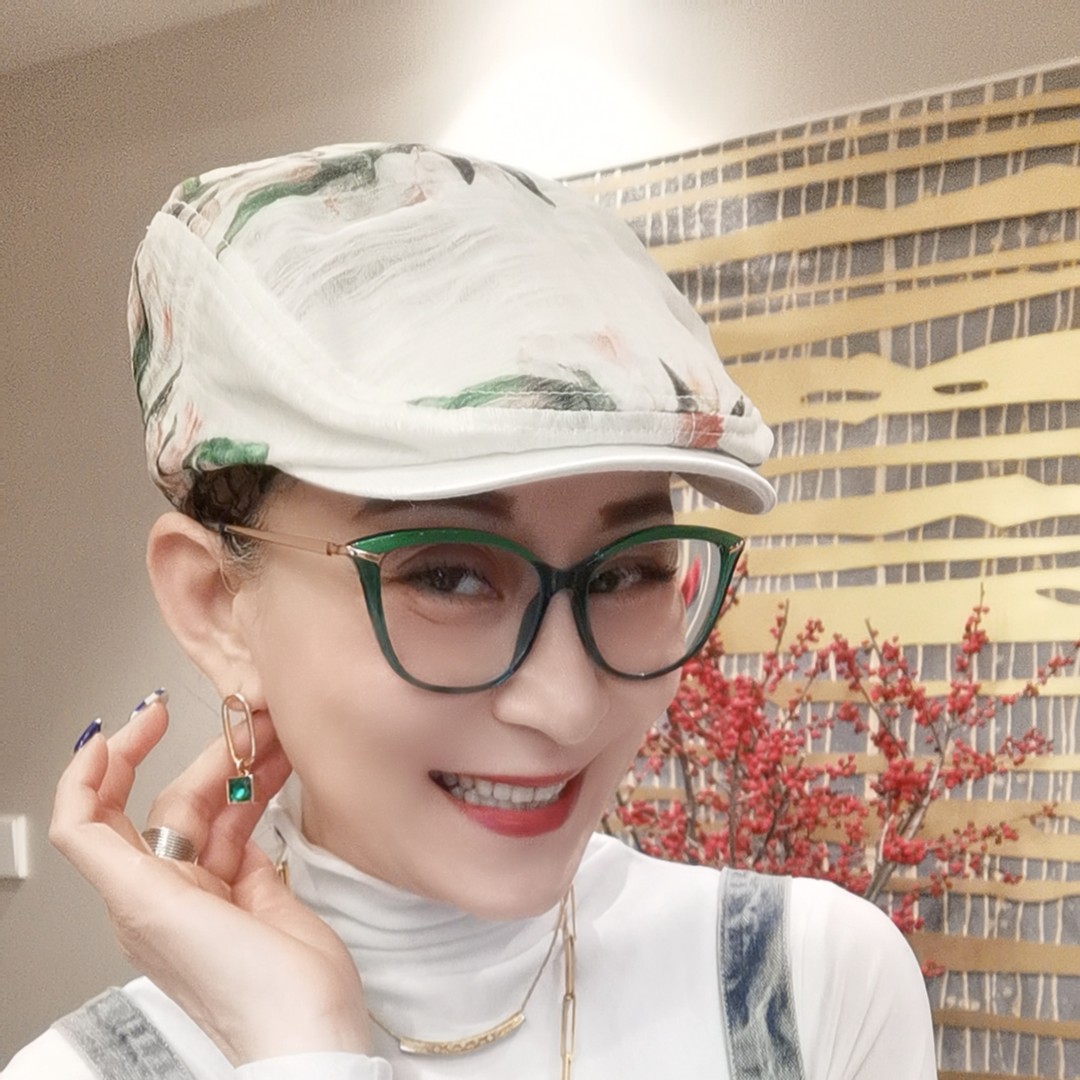 【爱舞精选】夏季新品绿花网纱帽   8584#钓鱼