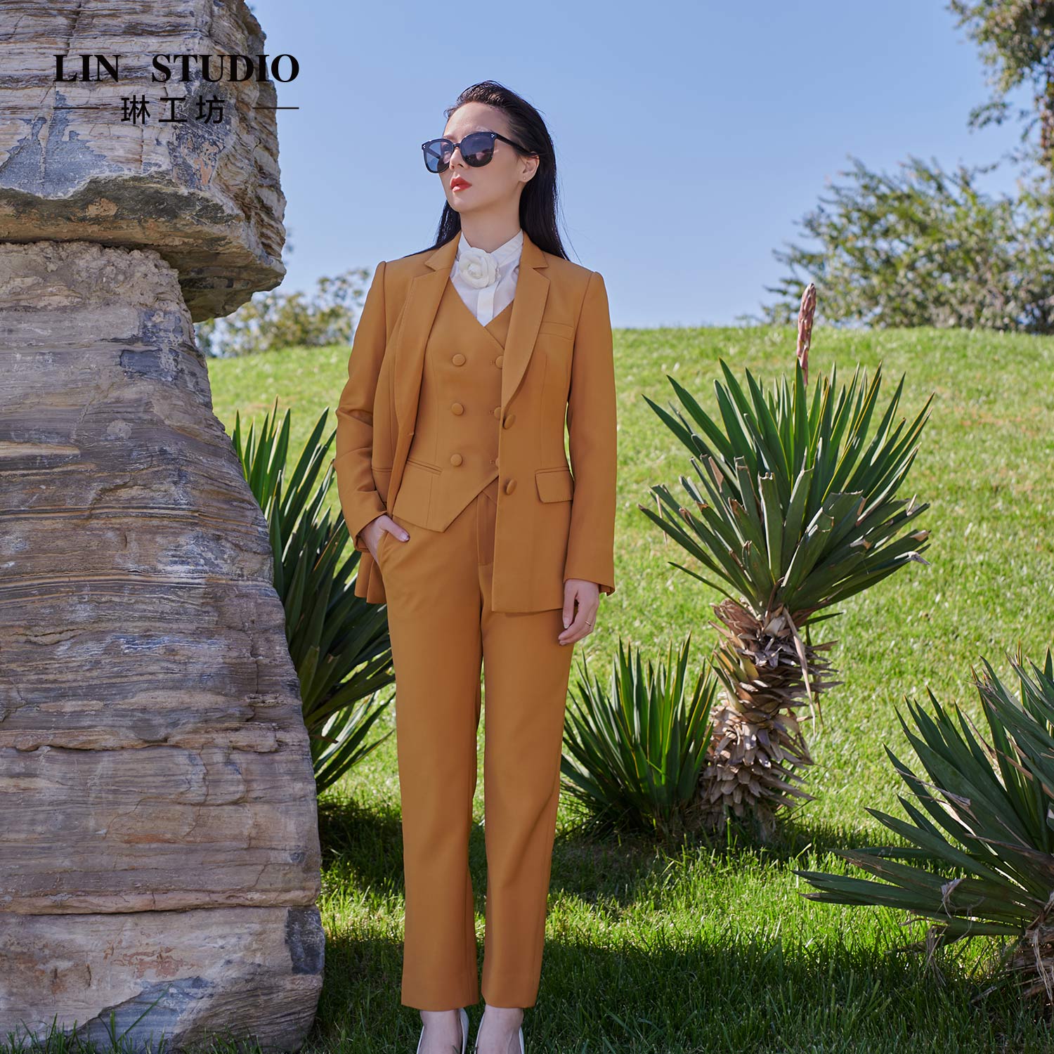 【裤子】琳工坊琼腕裤子春夏秋职业气质修身通勤工作唐琳设计师