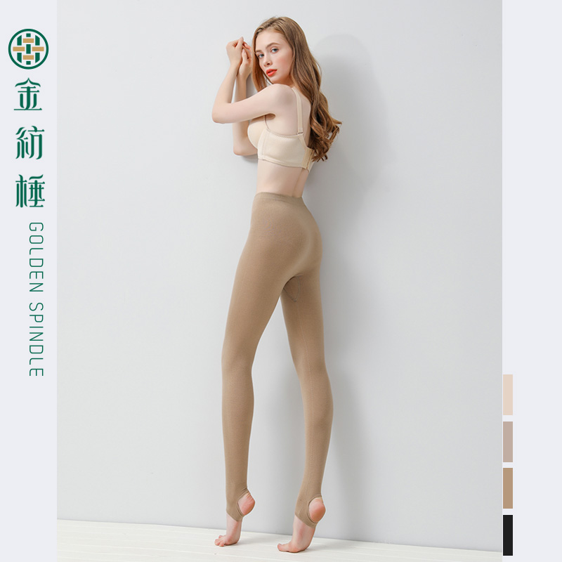 金纺棰 6118薄款羊毛脚蹬打底裤女 保暖修身不紧绷  