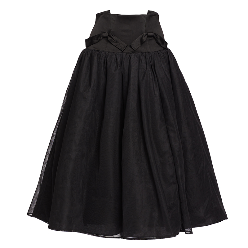 SUNGDO GIN黑色高腰宫廷蓬蓬半裙21AQ005