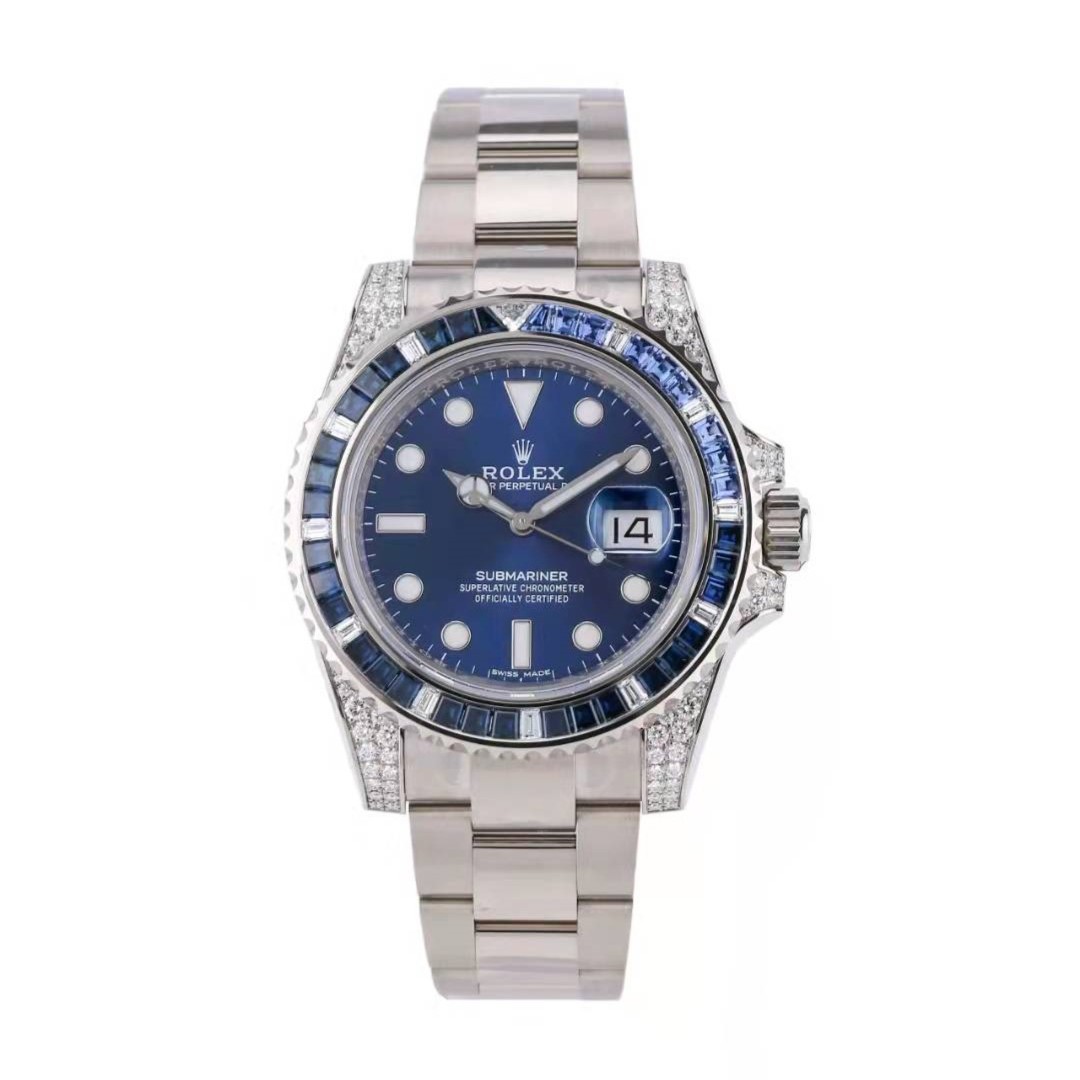 95新 Rolex/劳力士 黑水鬼116610升级116659后镶钻/表径40/单表