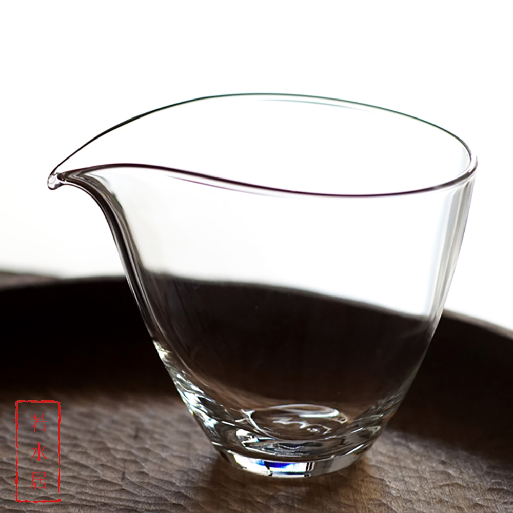 加厚耐热玻璃杯广口杯公道杯