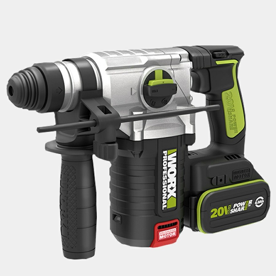 威克士WU388锂电锤无刷 四功能充电电锤开槽电锤锂电冲击钻