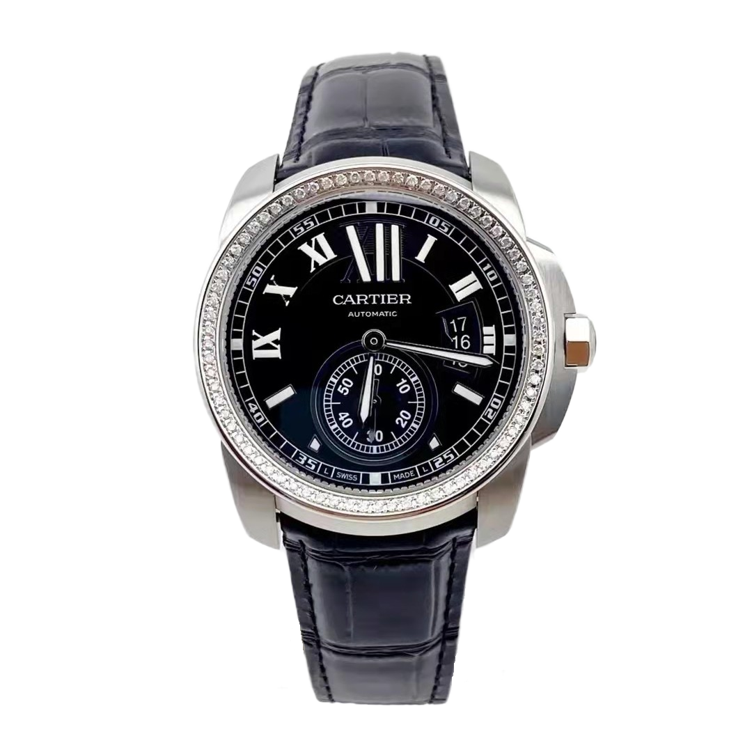95新 Cartier/卡地亚 卡利博/W7100041后钻男表/表径42/60500