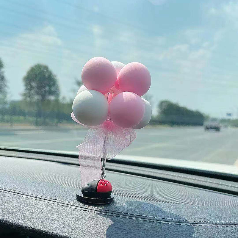 马卡龙色气球车摆件客厅简约彩球灰白去球告白气球装饰袋装