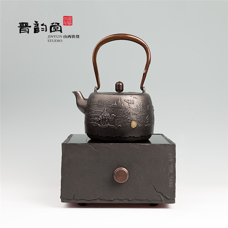 晋韵堂茶马古道铸铁壶铁壶手工无涂层铁器煮水老铁茶壶茶具