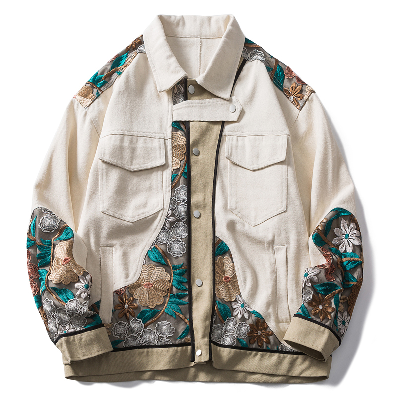 超特大码加肥加大国潮牌欧版胖哥肥佬休闲400斤牛仔夹克外套秋男