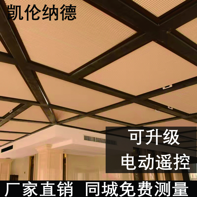 2021年新款阳光房顶棚帘隔热防晒功能手动+电动天窗