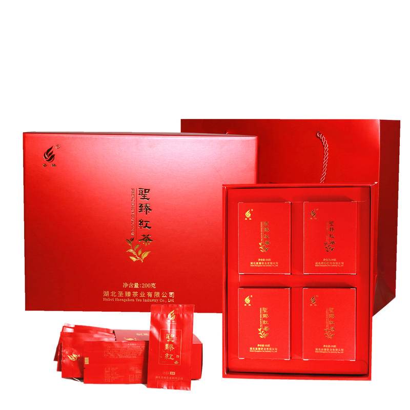圣臻茶叶礼盒红茶金骏眉蜜香型 送长辈客户年货礼品200克