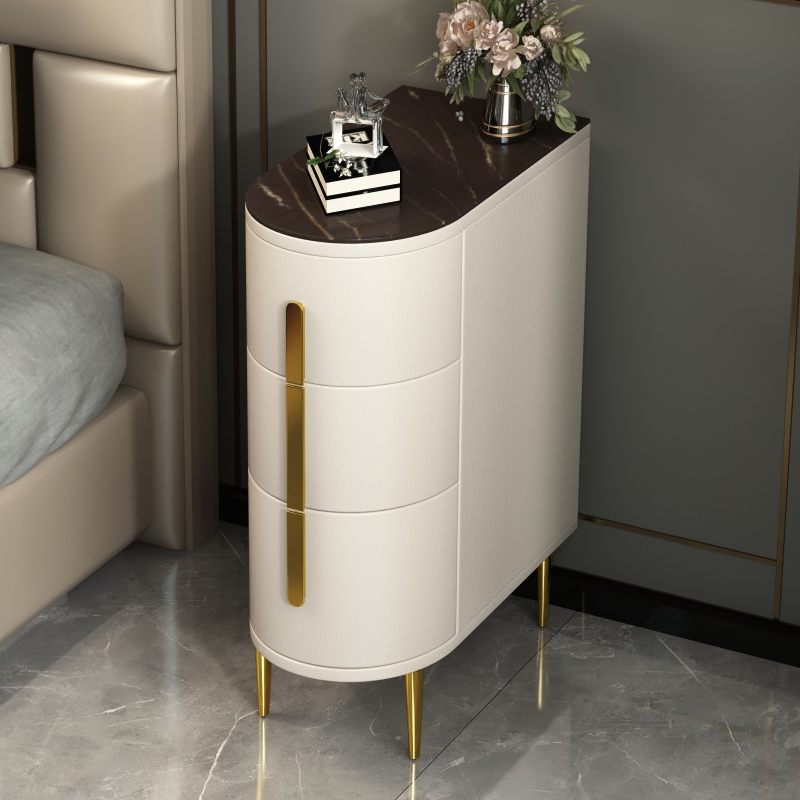 实木边几轻奢极简窄沙发旁侧边柜客厅收纳柜现代床头柜玄关整装