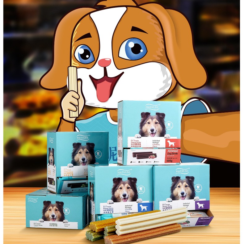 昵趣-小型美味丰字骨洁齿磨牙棒 30支装狗狗零食