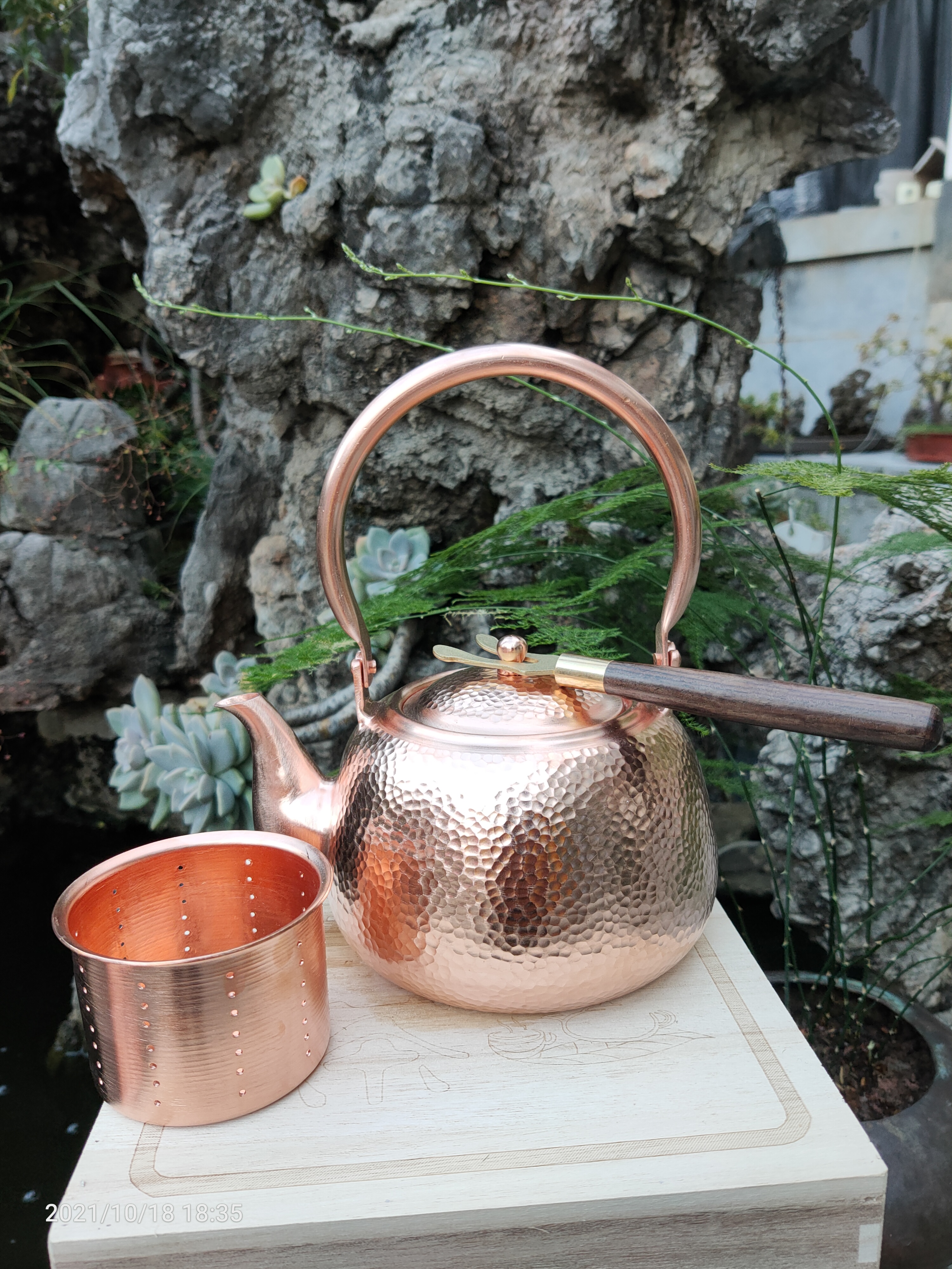 简约版烧水壶纯手工锤纹款 