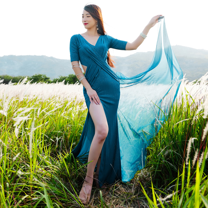 舞娘肚皮舞表演服装女2025春季新款套装连衣裙演出服东方舞舞蹈服