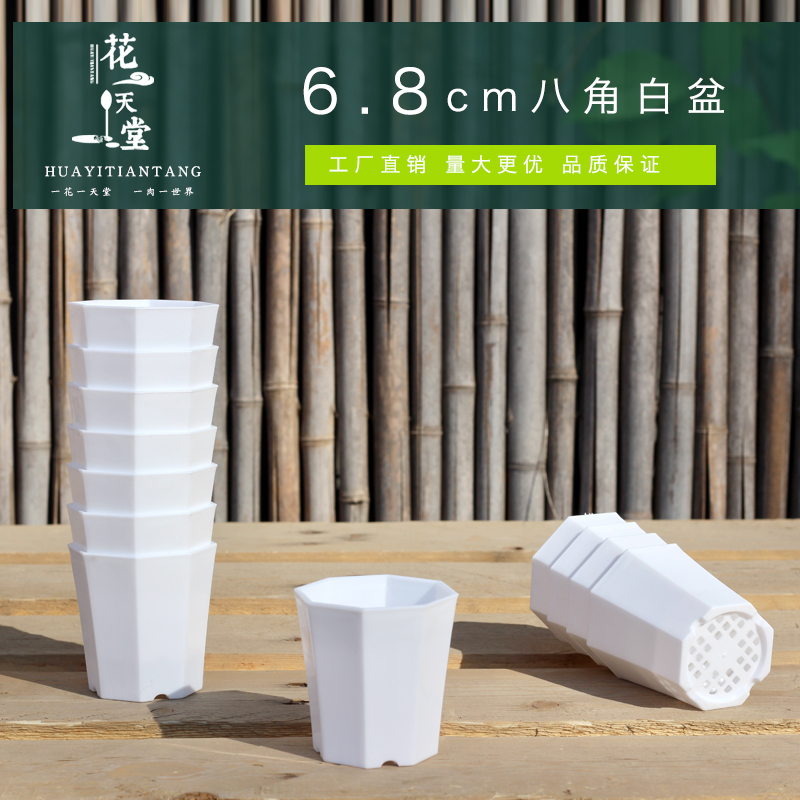 新款多肉植物八角花盆方盆花卉绿植室内桌面盆栽花盆可配托盘托架