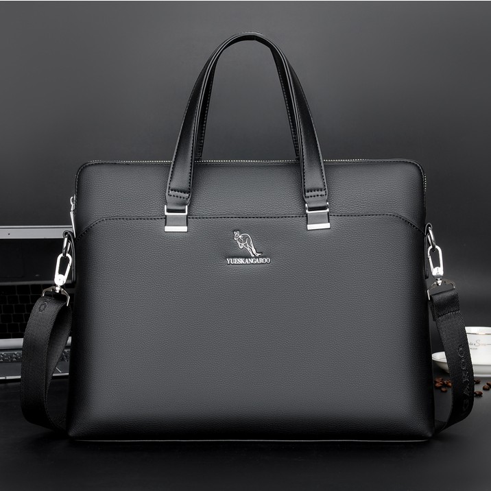 麦克袋鼠男士男款手提包手拎包软皮大容量包时尚韩版商务简约钱包