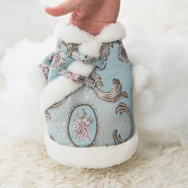 [达人]新年喜庆秋冬装盘扣唐装小狗狗棉衣衣服小型幼犬泰迪5933