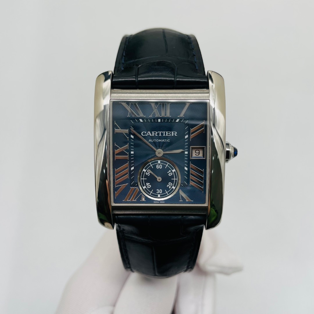 99新 Cartier/卡地亚 坦克系列WSTA0010 34×44精钢 机械男款 19年