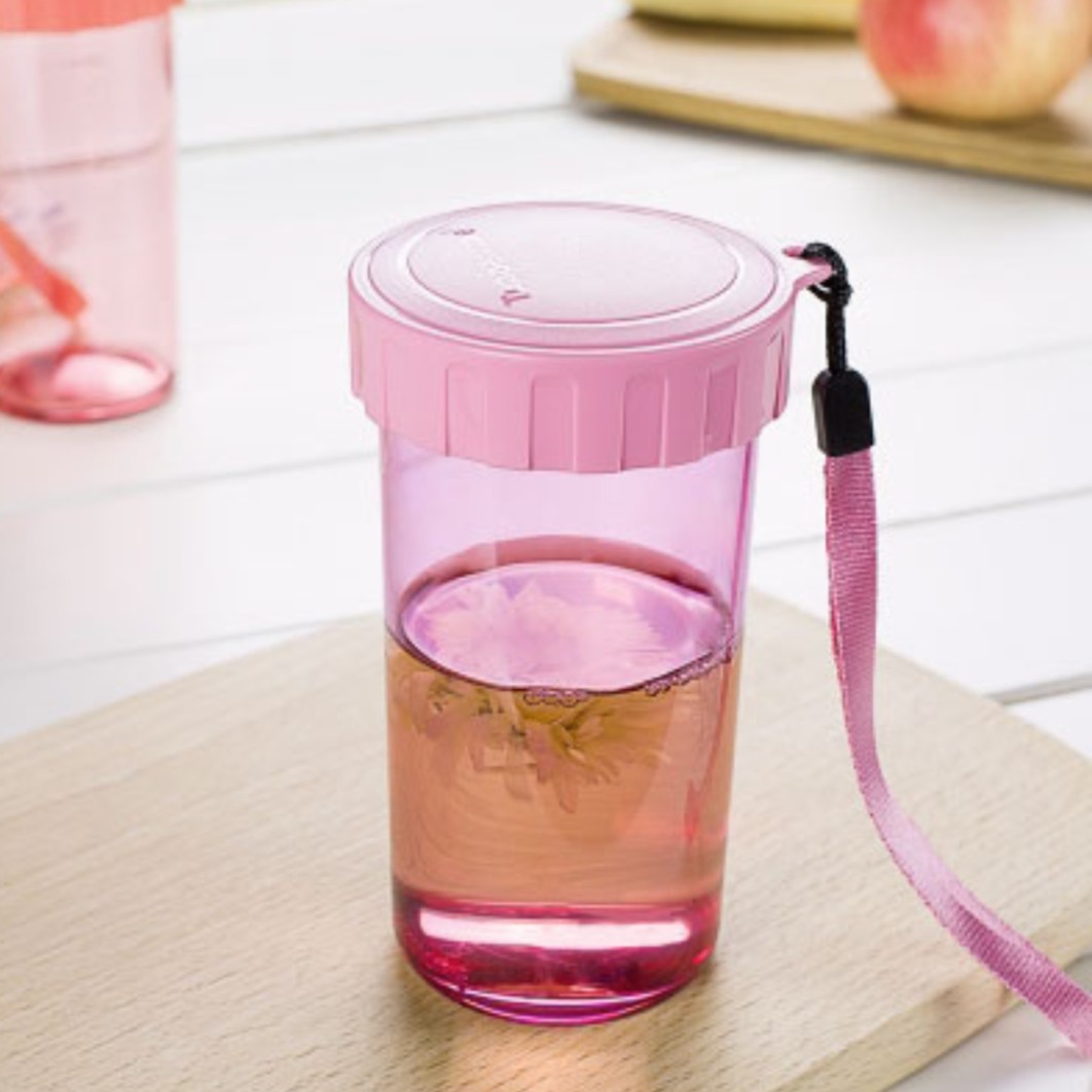 特百惠雅致随手杯300ml塑料杯儿童学生简约运动便携防漏迷你水杯