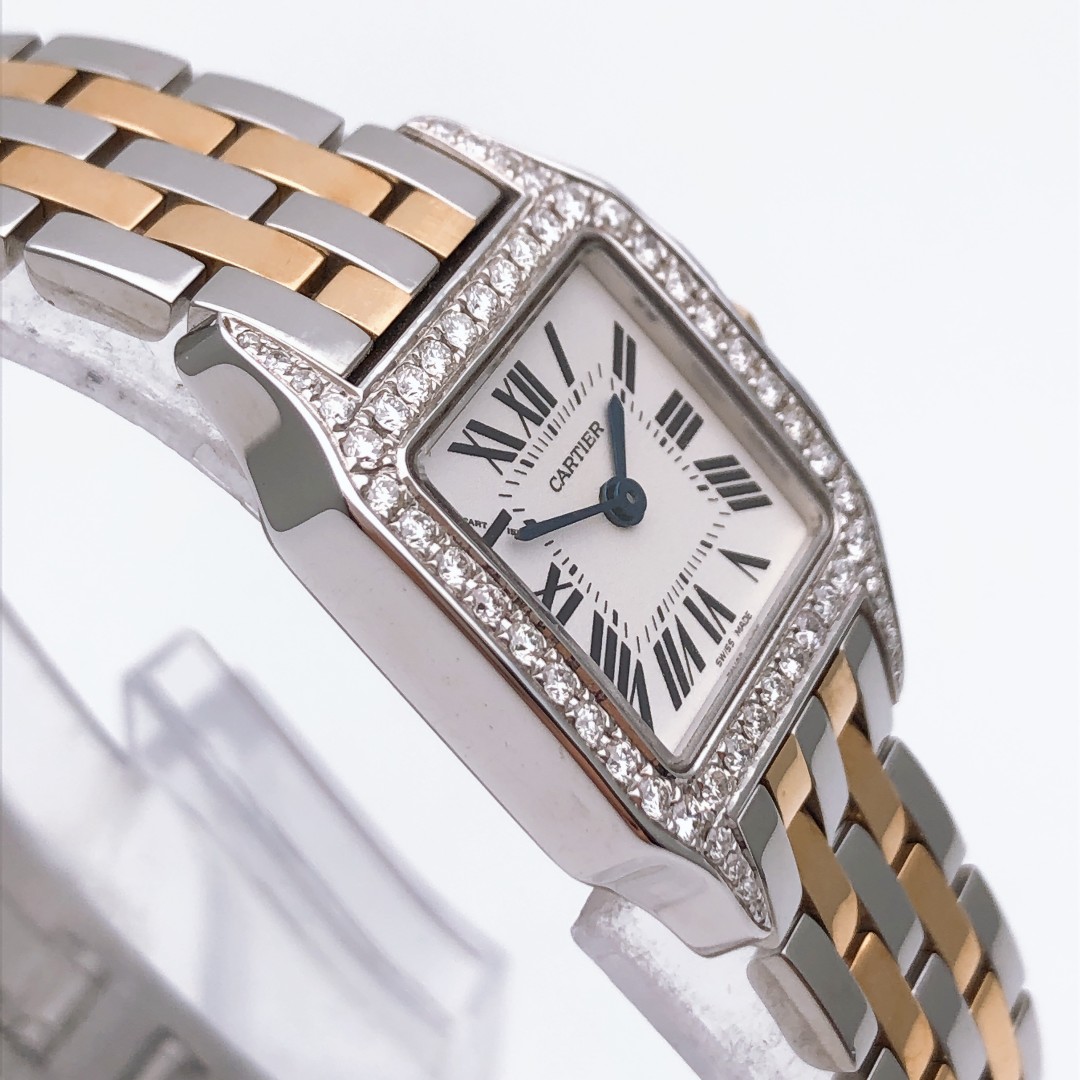 95新 Cartier/卡地亚 坦克系列女士气质优雅带钻名表方形