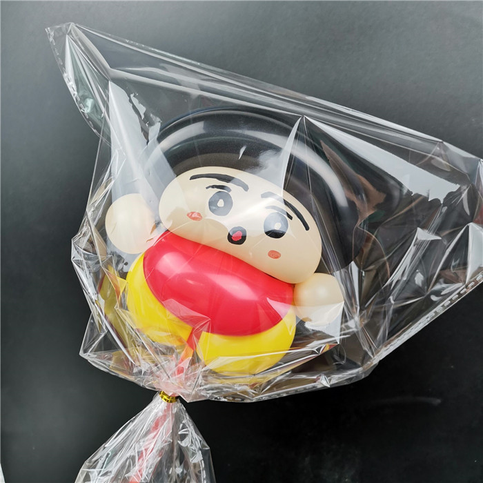 街卖气球公仔透明包装袋卡通玩偶造型娃娃儿童编织萌物袋节日配件