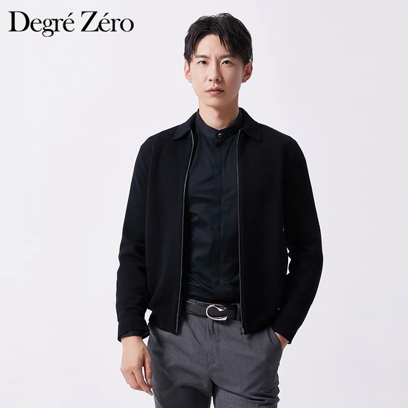 Degre Zero-爆款针织衫时尚黑色上衣羊毛外套舒适保暖休闲