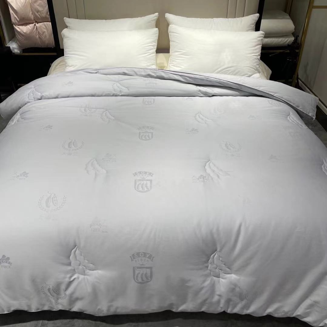 提花高支大豆春秋被亲肤柔软