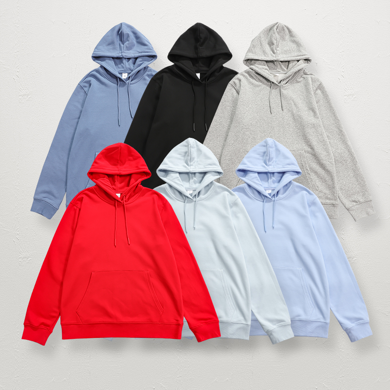 8889 秋冬季男女情侣简约纯色连帽卫衣ins风宽松百搭休闲运动上衣