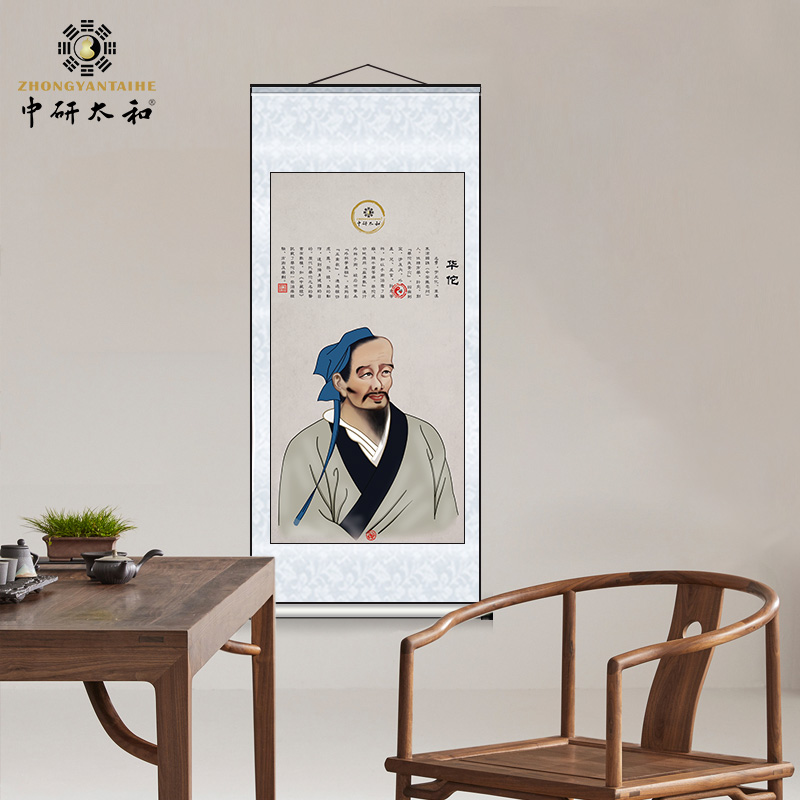 历代名医画像挂图张仲景扁鹊华佗孙思邈李时珍药店医院装饰画壁画