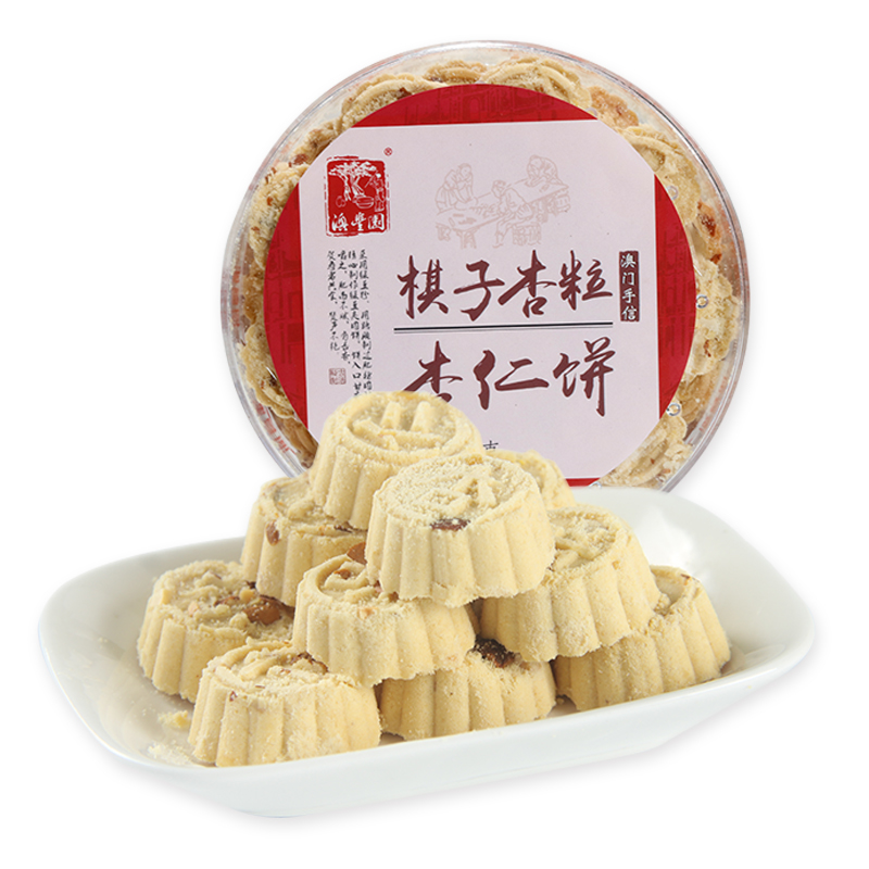 澳丰园 棋子杏仁饼235g 澳门手信特产小吃即食香浓四溢美味杏仁饼