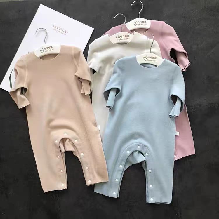 1921儿童新生儿秋冬款爬服哈衣长袖连体衣德绒针织保暖保暖睡觉