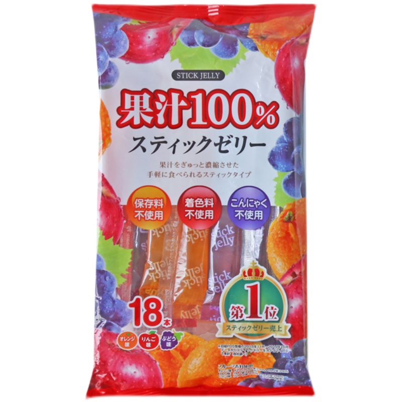 【临期】日本进口理本苹果蒟蒻水果汁果冻条270g多种水果味可吸布丁
