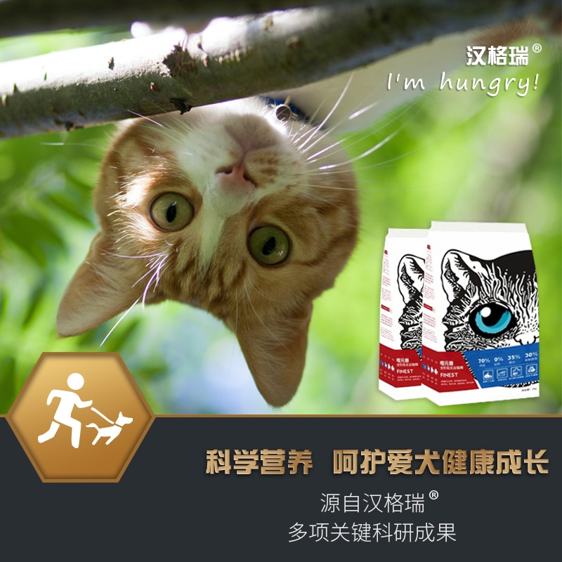 汉格瑞噬元兽无谷猫粮全价发腮低敏鱼肉营养低油成长均衡健康