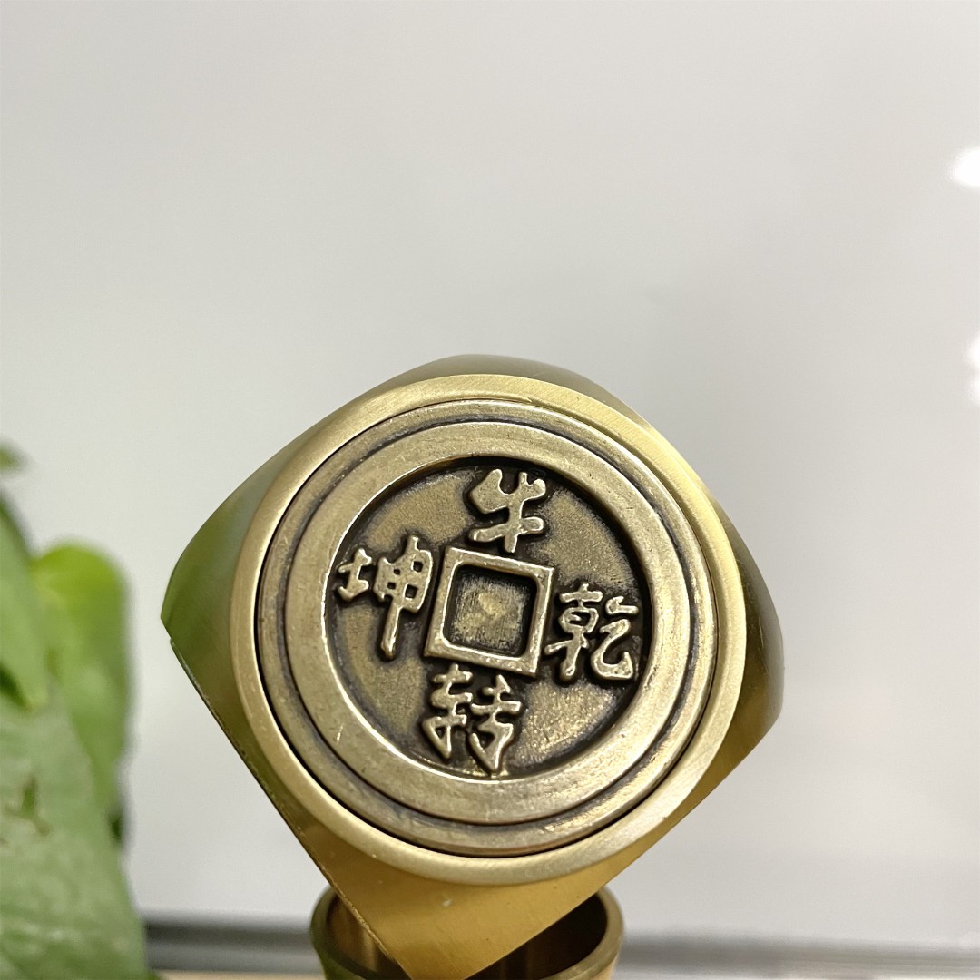 六面魔方铜转转把玩件摆件（4x4cm  重量200g+）