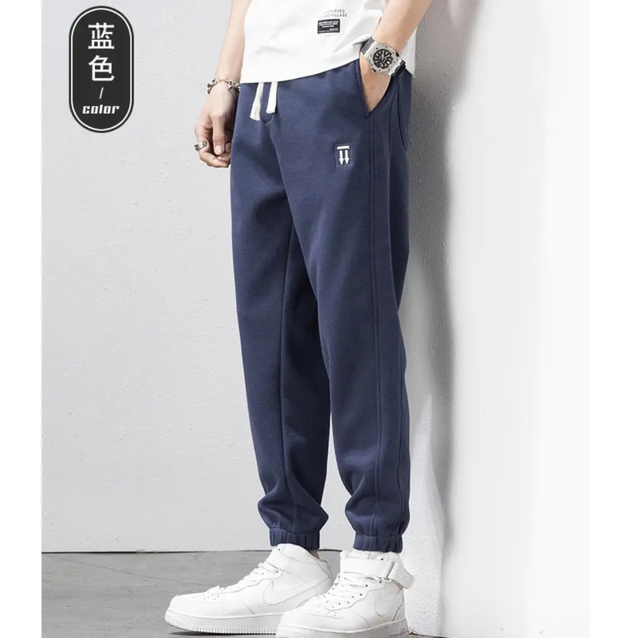 011 箭头M刺绣简单百搭男士卫裤