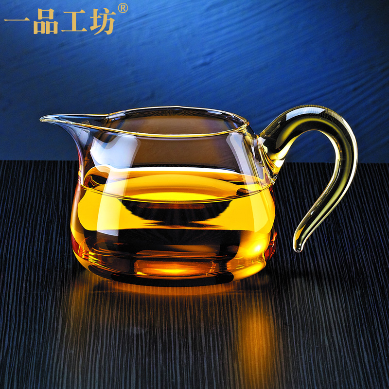 一品工坊台湾公道杯玻璃加厚耐热高档分茶器过滤公杯功夫茶具茶漏
