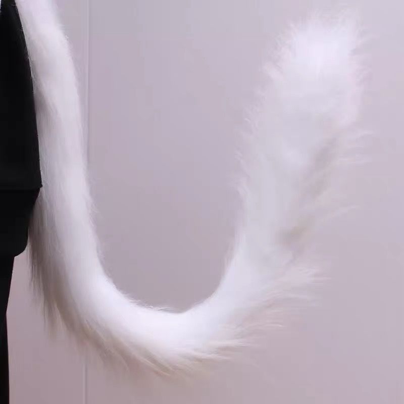 COS动漫展手作狼尾巴猴尾长毛绒猫尾巴女仆道具猫娘仿真毛绒兽尾