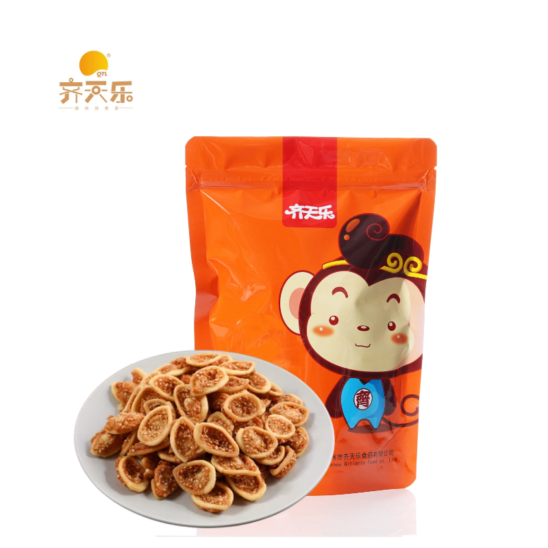 【买二送一】芝麻猫耳朵100g袋怀旧零食网红爆款休闲食品儿时味道