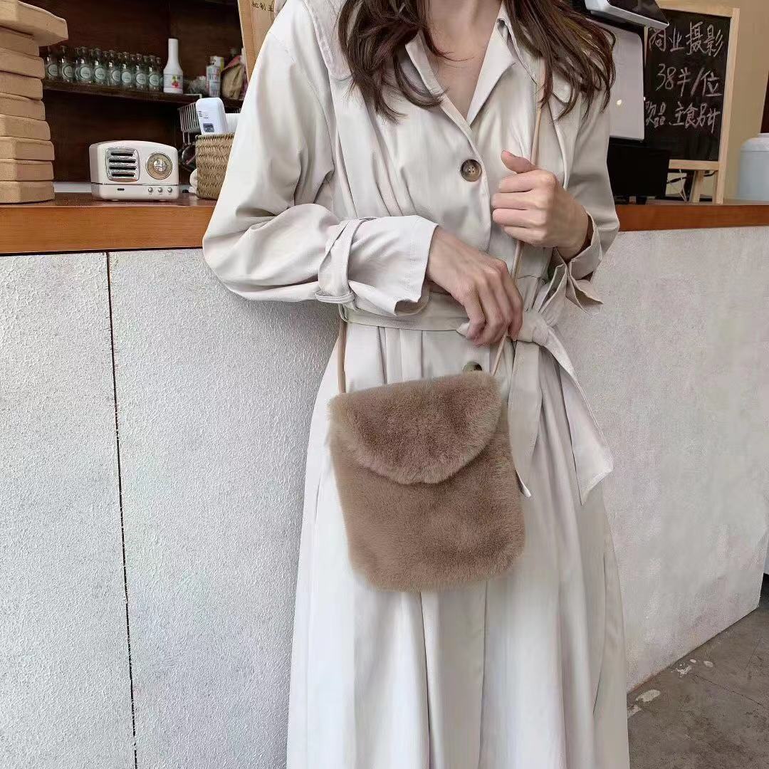 高级感秋冬毛绒绒包包女包2021新款时尚可爱少女包百搭斜挎毛毛包