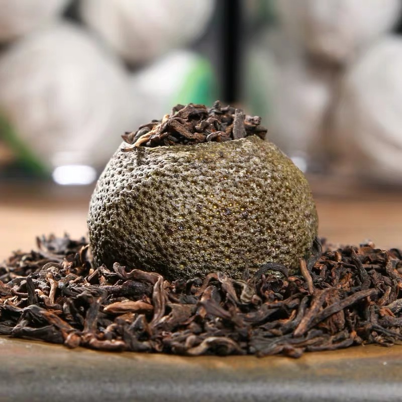 小青柑2018年普洱茶生晒新会柑宫廷普洱熟茶陈皮茶叶100克