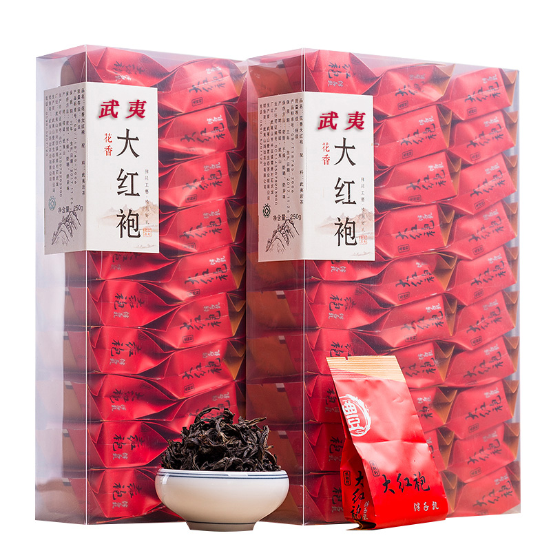 武夷山正岩花香大红袍中足火岩茶传统手工炭焙蜜韵回甘顺丰包邮