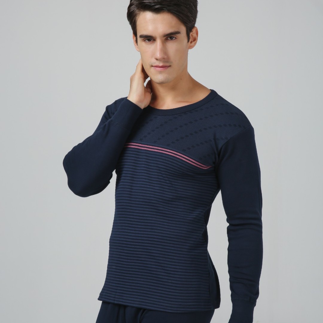 [村书记推荐]男士棉质秋衣秋裤棉毛衫裤套装1603