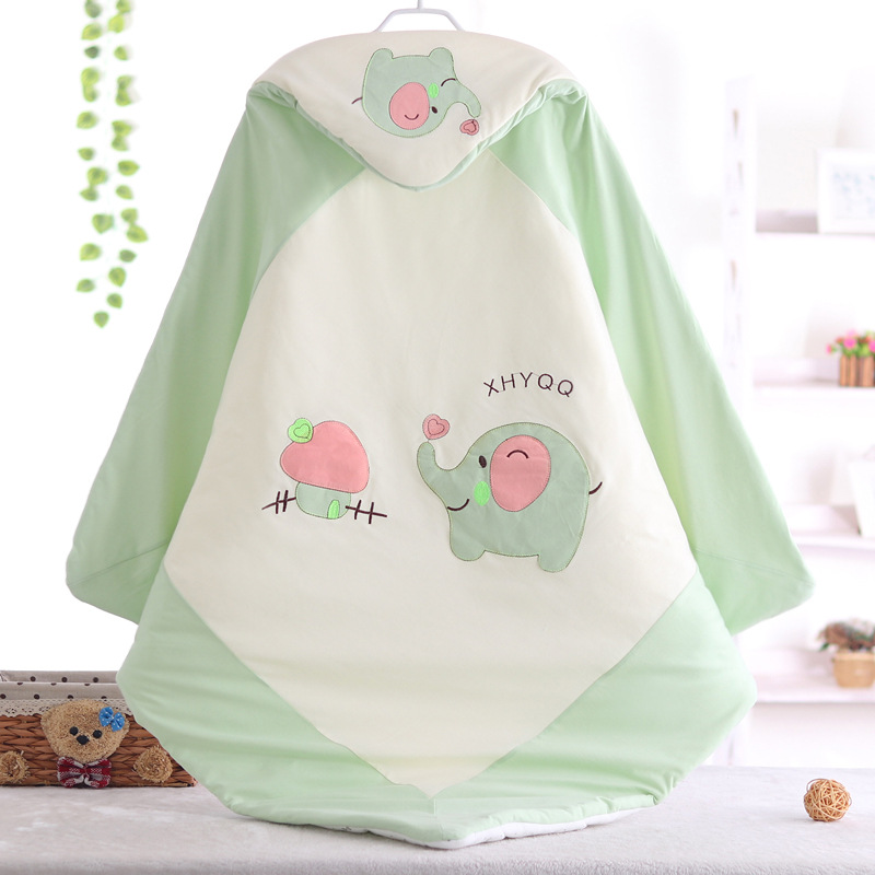 婴儿抱被春夏秋冬季加厚薄款纯棉被子初生宝宝包被新生儿抱毯用品