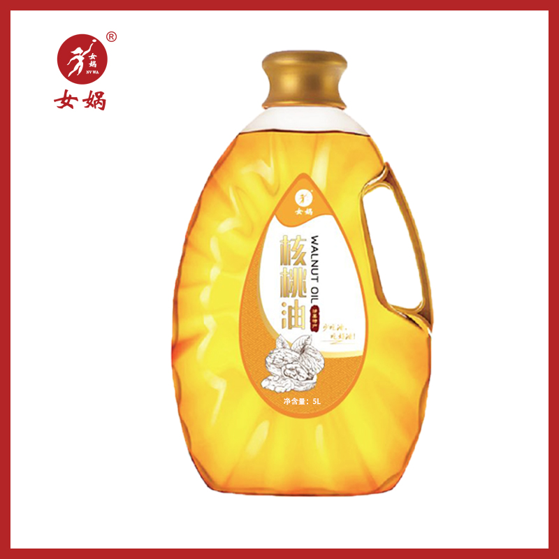 女娲核桃油5L大桶装家庭食用核桃油