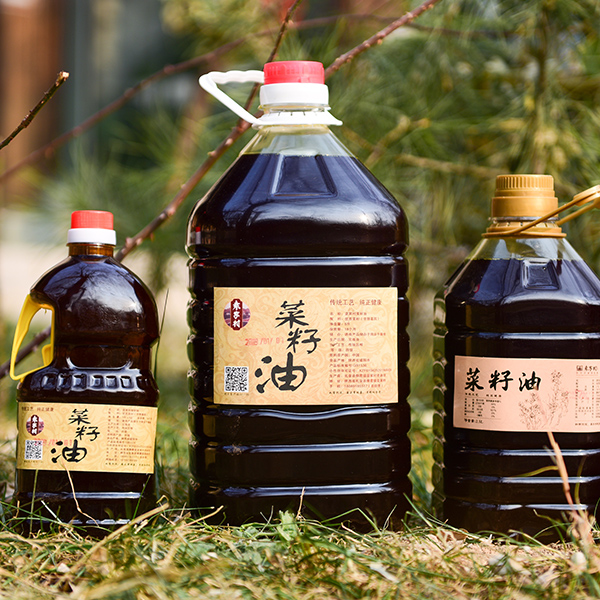 袁家村压榨菜籽油 非转基因 5L 包邮优质食用浓香