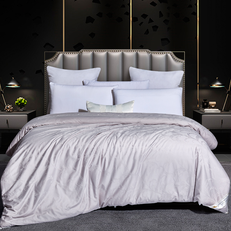 艺达家纺抗菌精梳缎纹棉整张填充超柔可水洗柔丝被220*230CM