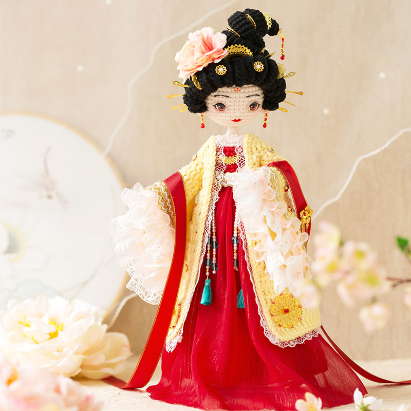苏苏姐家牡丹花神玩偶手工diy编织娃娃礼物毛线团材料包尛