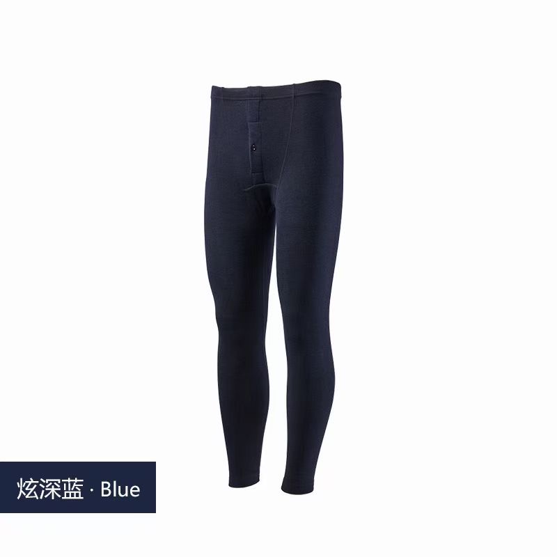 8556男士修身炫彩蚕丝羊毛打底男士打底厚秋裤保暖裤（320克