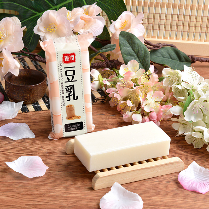 日本原装进口樱美堂豆乳香皂洁面沐浴