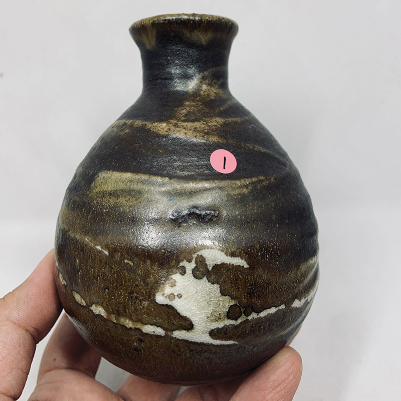 惊【孤品】艺术家栾波 柴燒重落灰酒器花器 手工陶瓷摆件 5204